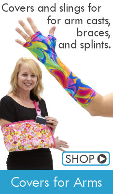 Covers and slings for arm casts, splints, and braces