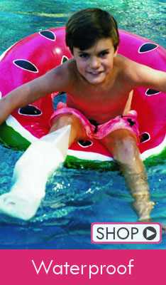 Waterproof cast covers for bathing and swimming