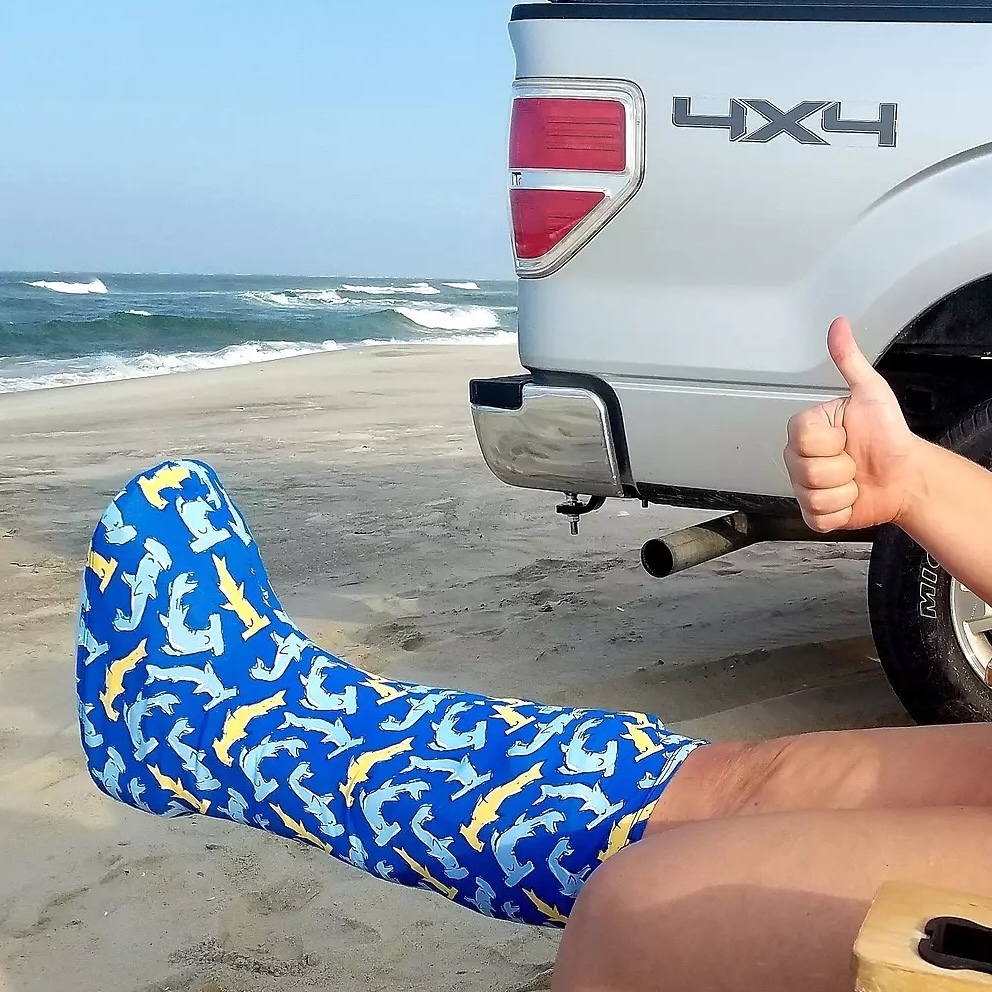 Walking Boot at the Beach